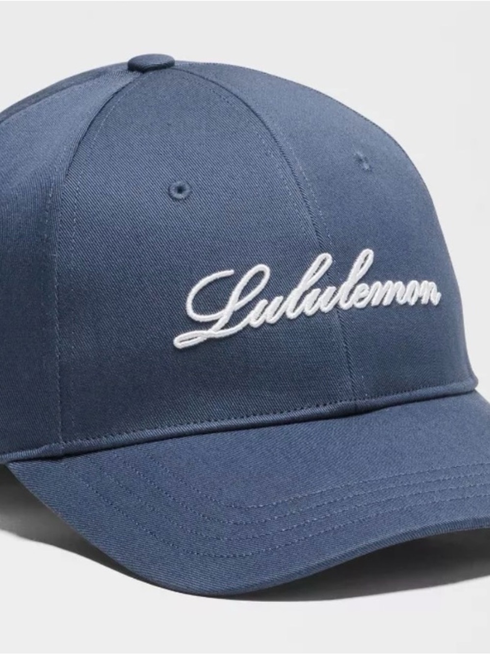 lululemon athletica Navy Blue Script Logo Baseball Cap